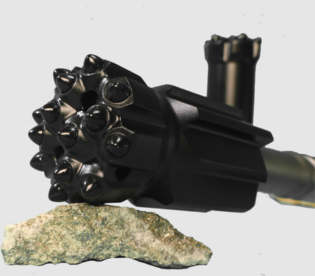 Thread T45 Retrac Button Drill Bit ขนาด 3' - 4' และสีดําสําหรับการใช้ในหิน